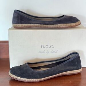 Summer Must Have n.d.c. Blue Suede Espadrilles Size 38 /8 Maxime Soft Wash Avion
